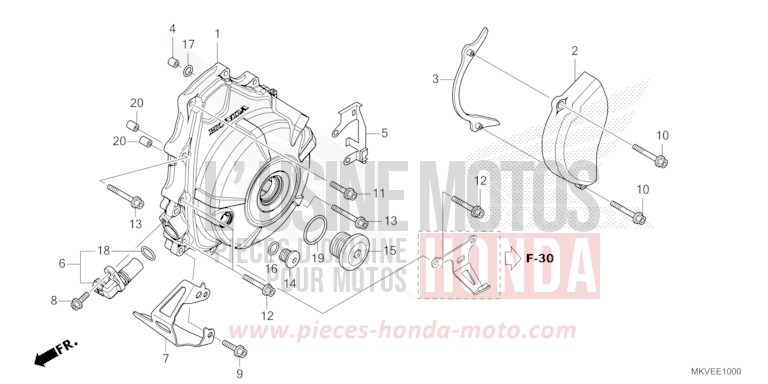 A.C. GENERATOR COVER for Forza 750 IRIDIUM GRAY METALLIC (NHC65) from 2025